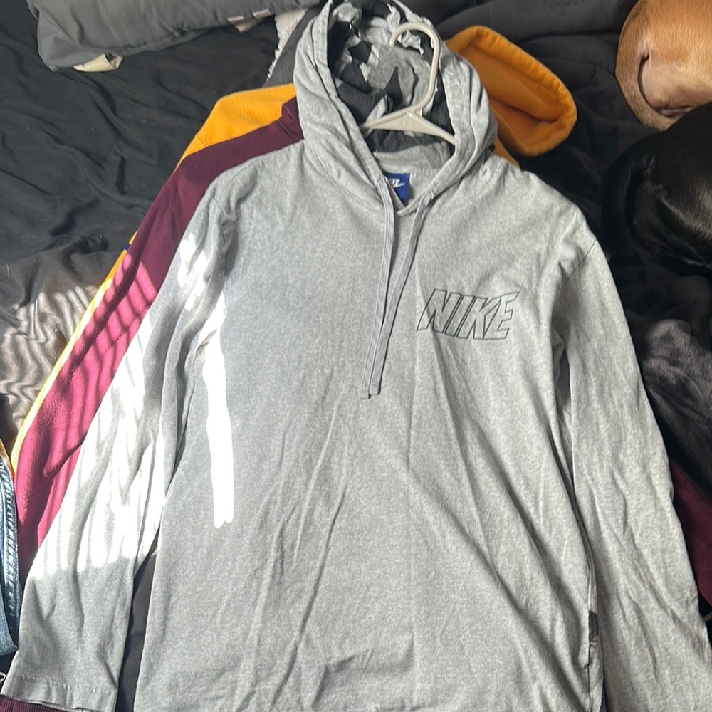 Nike Light Gray Pullover Hoodie